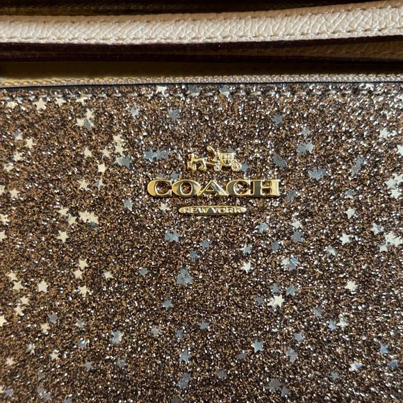 Coach Gold Glitter Wristlet - Picture 3 of 7